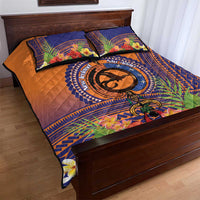 PNG New Ireland Province Quilt Bed Set Niu Ailan Necklace Polynesian Tattoo - Polynesian Pride
