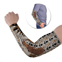 Wahaika New Zealand Arm Sleeves Maori Weapon Kowhaiwhai Fern Poutama Motifs