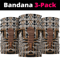 Wahaika New Zealand Neck Gaiter Maori Weapon Kowhaiwhai Fern Poutama Motifs
