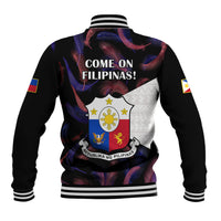 Philippines Football Baseball Jacket 2023 World Cup Go Filipinas Feather Black Version LT14 - Polynesian Pride