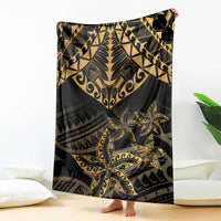 Black and Gold Polynesia Blanket Plumeria Tattoo With Polynesian Pattern LT14 - Polynesian Pride