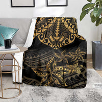 Black and Gold Polynesia Blanket Plumeria Tattoo With Polynesian Pattern LT14 - Polynesian Pride