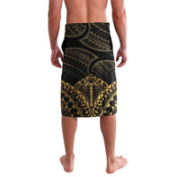 Black and Gold Polynesia Lavalava Plumeria Tattoo With Polynesian Pattern LT14 - Polynesian Pride