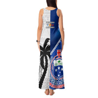 Fiji And Samoa Rugby Tank Maxi Dress 2023 World Cup Samoan Mix Tapa Pattern LT14 - Polynesian Pride