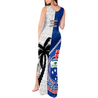 Fiji And Samoa Rugby Tank Maxi Dress 2023 World Cup Samoan Mix Tapa Pattern LT14 - Polynesian Pride