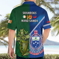 Samoa And Ireland Rugby Hawaiian Shirt 2023 World Cup Manu Samoa With Shamrocks LT14 - Polynesian Pride