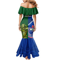 Samoa And Ireland Rugby Mermaid Dress 2023 World Cup Manu Samoa With Shamrocks LT14 - Polynesian Pride