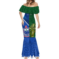 Samoa And Ireland Rugby Mermaid Dress 2023 World Cup Manu Samoa With Shamrocks LT14 - Polynesian Pride