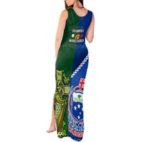 Samoa And Ireland Rugby Tank Maxi Dress 2023 World Cup Manu Samoa With Shamrocks LT14 - Polynesian Pride