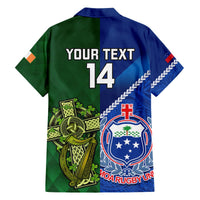 Custom Samoa And Ireland Rugby Hawaiian Shirt 2023 World Cup Manu Samoa With Shamrocks LT14 - Polynesian Pride