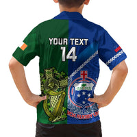 Custom Samoa And Ireland Rugby Hawaiian Shirt 2023 World Cup Manu Samoa With Shamrocks LT14 - Polynesian Pride