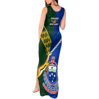 Samoa And South Africa Rugby Tank Maxi Dress 2023 World Cup Manu Samoa With Springboks LT14 - Polynesian Pride