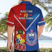 Samoa And Tonga Rugby Hawaiian Shirt 2023 World Cup Manu Samoa With Ikale Tahi LT14 - Polynesian Pride