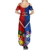 Samoa And Tonga Rugby Summer Maxi Dress 2023 World Cup Manu Samoa With Ikale Tahi LT14 - Polynesian Pride