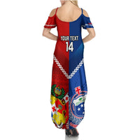 Custom Samoa And Tonga Rugby Summer Maxi Dress 2023 World Cup Manu Samoa With Ikale Tahi LT14 - Polynesian Pride