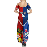 Custom Samoa And Tonga Rugby Summer Maxi Dress 2023 World Cup Manu Samoa With Ikale Tahi LT14 - Polynesian Pride