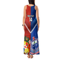 Custom Samoa And Tonga Rugby Tank Maxi Dress 2023 World Cup Manu Samoa With Ikale Tahi LT14 - Polynesian Pride