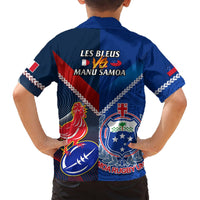 Samoa And France Rugby Hawaiian Shirt 2023 World Cup Manu Samoa With Les Bleus LT14 - Polynesian Pride