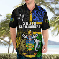 Personalised South Sea Islanders Hawaiian Shirt Kanakas With Solomon Islands Coat Of Arms LT14 - Polynesian Pride