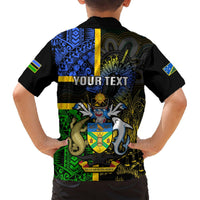 Personalised South Sea Islanders Hawaiian Shirt Kanakas With Solomon Islands Coat Of Arms LT14 - Polynesian Pride