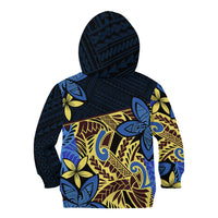 Polynesia Fabric Kid Hoodie Polynesian Tribal With Frangipani Flowers LT14 - Polynesian Pride