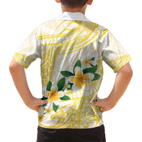 Gold And White Polynesia Plumeria Hawaiian Shirt Curves Tropical Vibes LT14 - Polynesian Pride