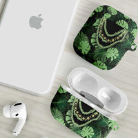 Green Hawaii Kukui Nut Lei AirPods Case Hawaiian Pattern Monstera Tropical Vibes LT14 - Polynesian Pride