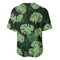 Green Hawaii Kukui Nut Lei Baseball Jersey Hawaiian Pattern Monstera Tropical Vibes LT14 - Polynesian Pride