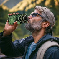 Green Hawaii Kukui Nut Lei 4 in 1 Can Cooler Tumbler Hawaiian Pattern Monstera Tropical Vibes - Polynesian Pride