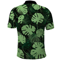 Green Hawaii Kukui Nut Lei Polo Shirt Hawaiian Pattern Monstera Tropical Vibes LT14 - Polynesian Pride