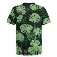 Green Hawaii Kukui Nut Lei Rugby Jersey Hawaiian Pattern Monstera Tropical Vibes LT14 - Polynesian Pride