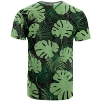 Green Hawaii Kukui Nut Lei T Shirt Hawaiian Pattern Monstera Tropical Vibes LT14 - Polynesian Pride