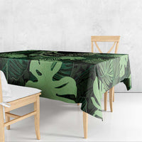 Green Hawaii Kukui Nut Lei Tablecloth Hawaiian Pattern Monstera Tropical Vibes - Polynesian Pride