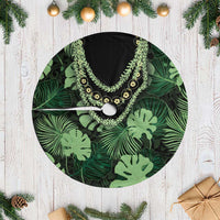 Green Hawaii Kukui Nut Lei Tree Skirt Hawaiian Pattern Monstera Tropical Vibes LT14 Casual Green - Polynesian Pride