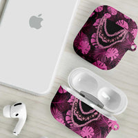 Pink Hawaii Kukui Nut Lei AirPods Case Hawaiian Pattern Monstera Tropical Vibes LT14 - Polynesian Pride