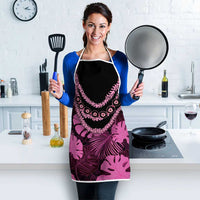 Pink Hawaii Kukui Nut Lei Apron Hawaiian Pattern Monstera Tropical Vibes LT14 - Polynesian Pride