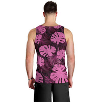 Pink Hawaii Kukui Nut Lei Men Tank Top Hawaiian Pattern Monstera Tropical Vibes LT14 - Polynesian Pride