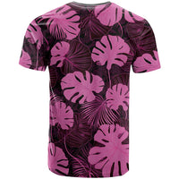 Pink Hawaii Kukui Nut Lei T Shirt Hawaiian Pattern Monstera Tropical Vibes LT14 - Polynesian Pride