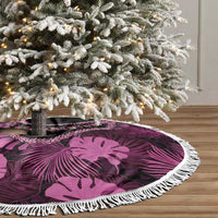 Pink Hawaii Kukui Nut Lei Tree Skirt Hawaiian Pattern Monstera Tropical Vibes LT14 - Polynesian Pride