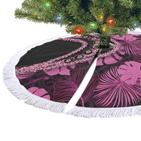 Pink Hawaii Kukui Nut Lei Tree Skirt Hawaiian Pattern Monstera Tropical Vibes LT14 - Polynesian Pride