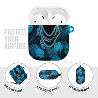 Blue Hawaii Kukui Nut Lei AirPods Case Hawaiian Pattern Monstera Tropical Vibes LT14 - Polynesian Pride