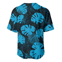 Blue Hawaii Kukui Nut Lei Baseball Jersey Hawaiian Pattern Monstera Tropical Vibes LT14 - Polynesian Pride