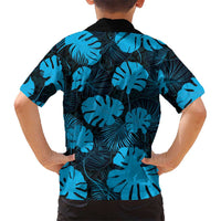 Blue Hawaii Kukui Nut Lei Hawaiian Shirt Hawaiian Pattern Monstera Tropical Vibes LT14 - Polynesian Pride