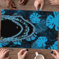 Blue Hawaii Kukui Nut Lei Puzzle Hawaiian Pattern Monstera Tropical Vibes LT14 - Polynesian Pride