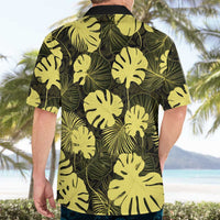 Yellow Hawaii Kukui Nut Lei Hawaiian Shirt Hawaiian Pattern Monstera Tropical Vibes LT14 - Polynesian Pride