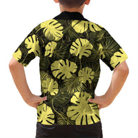 Yellow Hawaii Kukui Nut Lei Hawaiian Shirt Hawaiian Pattern Monstera Tropical Vibes LT14 - Polynesian Pride