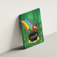 Hawaii Saint Patrick's Day Canvas Wall Art Funny Leprechaun With Pot Of Gold - Polynesian Tattoo LT14 - Polynesian Pride
