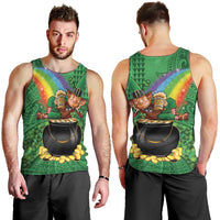 Hawaii Saint Patrick's Day Men Tank Top Funny Leprechaun With Pot Of Gold - Polynesian Tattoo LT14 - Polynesian Pride