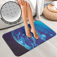 Purple Paradise Polynesia Jellyfish Bathroom Set Plumeria Polynesian Tattoo Glowing Vibes LT14 - Polynesian Pride