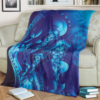 Purple Paradise Polynesia Jellyfish Blanket Plumeria Polynesian Tattoo Glowing Vibes LT14 - Polynesian Pride
